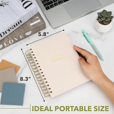 Mr. Pen- Abide Bible Study Journal – A5 Hardcover Journal with 240 Pages, 120gsm Paper, Gold Metal Spiral, Christian Gift for Women, SOAP Bible Study Method in Saudi Arabia