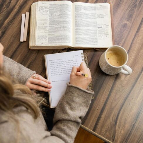 Mr. Pen- Abide Bible Study Journal – A5 Hardcover Journal with 240 Pages, 120gsm Paper, Gold Metal Spiral, Christian Gift for Women, SOAP Bible Study Method in Saudi Arabia