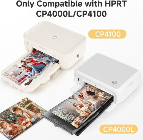 ورق صور HPRT 108 قطعة مع خرطوشة واحدة، مناسب لملحقات طابعة الصور CP4000L/CP4100/CP6000 (108) in Saudi Arabia