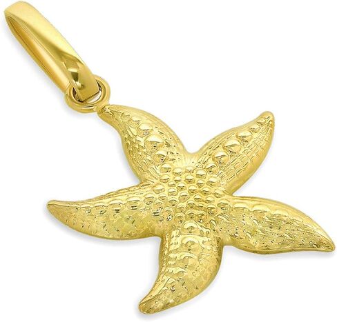 Jewelry America 14k Yellow Gold Textured 3D Starfish Charm Pendant in Saudi Arabia