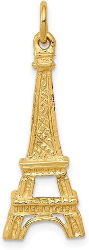 Solid 14K Yellow Gold Eiffel Tower Charm in Saudi Arabia