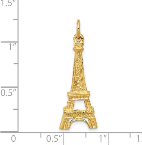 Solid 14K Yellow Gold Eiffel Tower Charm in Saudi Arabia