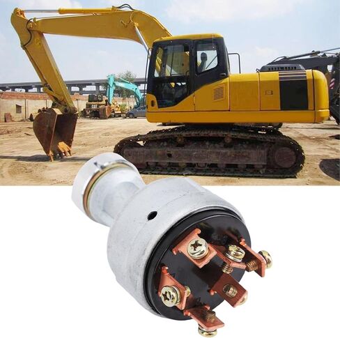 Heavy Duty Ignition Starter Switch with 2 Keys, Fits Komatsu PC200-8 PC210-10 PC360LC-11 HB215LC-3, Off IGN Start Position Metal Key Switch in Saudi Arabia