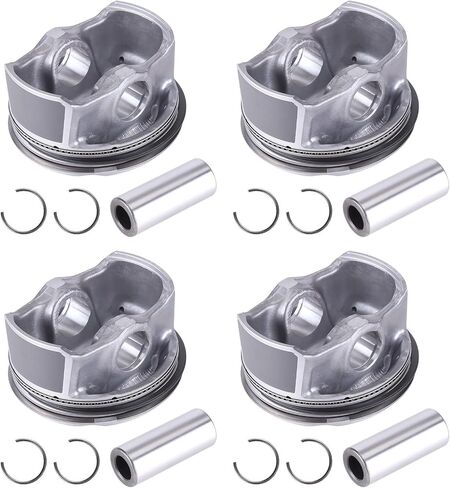 4PCS Piston Ring & Pistons Set,Slakerbe 23040-2E200 23041-2E200 Oversize +0.50MM Piston & Rings Set Replacement Fit for Kia Soul Forte Hyundai Tucson Elantra 2.0L 2014 2015 2016 2017 2018 2019 in Saudi Arabia