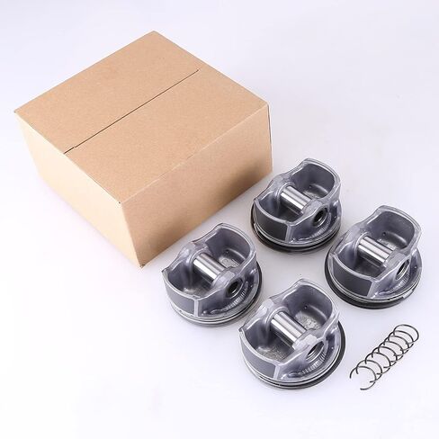 4PCS Piston Ring & Pistons Set,Slakerbe 23040-2E200 23041-2E200 Oversize +0.50MM Piston & Rings Set Replacement Fit for Kia Soul Forte Hyundai Tucson Elantra 2.0L 2014 2015 2016 2017 2018 2019 in Saudi Arabia