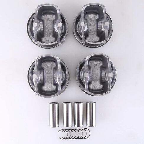 4PCS Piston Ring & Pistons Set,Slakerbe 23040-2E200 23041-2E200 Oversize +0.50MM Piston & Rings Set Replacement Fit for Kia Soul Forte Hyundai Tucson Elantra 2.0L 2014 2015 2016 2017 2018 2019 in Saudi Arabia