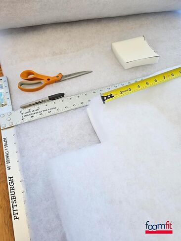 FoamFit Dacron Upholstery Quilt Batting - High Loft 1.25 Ounces per Square Foot - 2 Yards 36 Inch Wide - Wadding Bonded Polyester Fiber for Quilting - Cushions Wrap, Padding, Filling, Stuffing - Craft in Kuwait