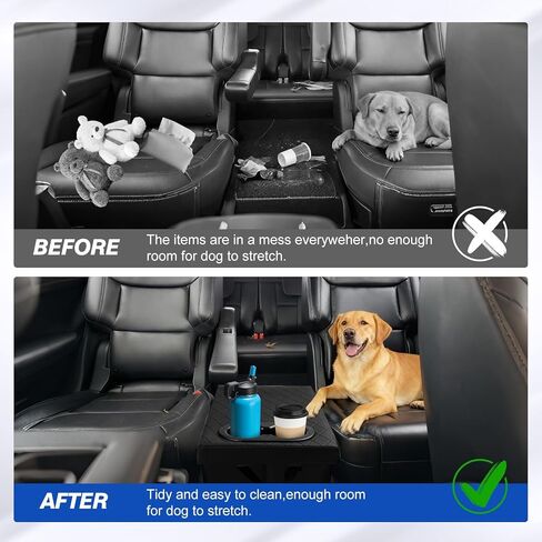Shademax مخصص لمنظم مقعد Ford Explorer مع حاملات أكواب منظم المقعد الخلفي للسيارة Ford Explorer 2020-2025 2026 منظم وحدة التحكم لألعاب الأطفال ومستلزمات الأطفال وألعاب الكلاب أثناء السفر in Saudi Arabia