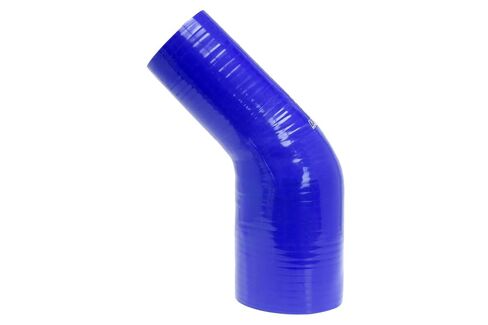 HPS HTSER45-375-400-BLUE سيليكون درجة حرارة عالية 4 طبقات معززة 45 درجة خرطوم توصيل مخفض الكوع، الحد الأقصى للضغط 25 رطل لكل بوصة مربعة، طول الساق 4 بوصات على كل جانب، 3-3/4 بوصة > 4 بوصة معرف، أزرق in Saudi Arabia