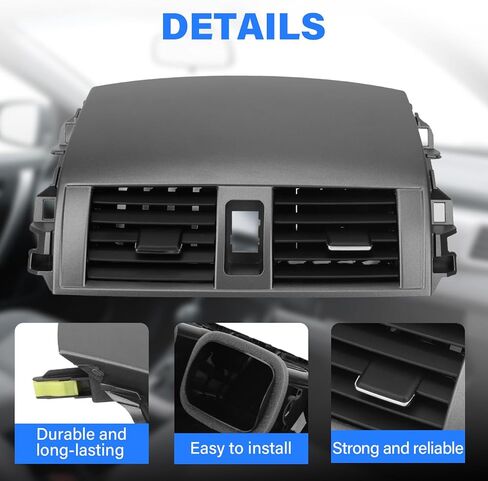 55663-02060 لوحة تنفيس الهواء لمنفذ تكييف الهواء في المنتصف متوافقة مع 2008-2013 Toyota Corolla، بديل لـ 55670-02160 in Kuwait