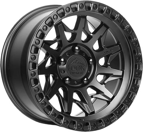 قفل الطرق الوعرة المجنون 18x9 5x127-12et 71.5 أسود غير لامع مع حلقة سوداء غير لامعة in Kuwait