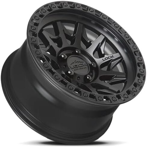 قفل الطرق الوعرة المجنون 18x9 5x127-12et 71.5 أسود غير لامع مع حلقة سوداء غير لامعة in Kuwait