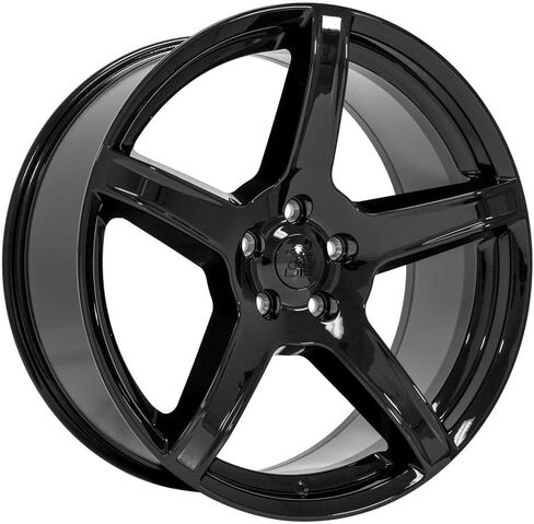 إطارات OE Wheels DG22 مقاس 22 بوصة تناسب الشاحن/تشالنجر SRT Hellcat Style 5x127 22x9.5 أسود لامع - هولاندر 2640 (مجموعة من 4) in Kuwait