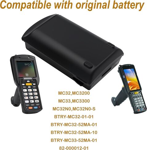 5 Pack MC3200 MC3300 Series Scanner Battery Compatible with BTRY-MC32-01-01 BTRY-MC32-52MA-01 BTRY-MC33-52MA-01 82-000012-01 3.7V 4800mAh in Saudi Arabia