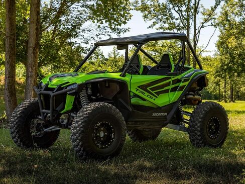 مصد أمامي SuperATV منخفض الحجم متوافق مع 2019-2021 Honda Talon 1000X/1000R، 2020+ Honda Talon 1000X-4، بدون حفر، أنابيب فولاذية DOM، تحمي الواجهة الأمامية بالكامل، انظر الملاءمة، صنع في الولايات المتحدة الأمريكية in Saudi Arabia