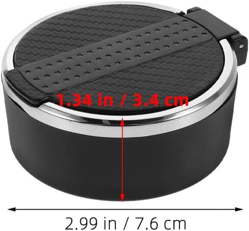 NUOBESTY 2pcs Car Ashtray with Lid Smokeless Vehicle Cup Ash Tray Carbon Fiber Design Small Car Interior Trash Can for Travel Office Home Use in Saudi Arabia