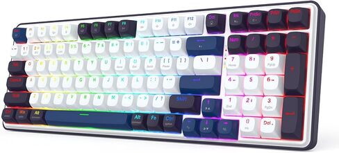 Redragon K686 PRO SE 98 Keys Wireless Gasket RGB Gaming Keyboard, 3-Mode Anime Mechanical Keyboard w/Hot-Swap Socket, Dedicated Knob Control & Sound Absorbing Pads, Custom Hi-Fi Linear Switch in Kuwait