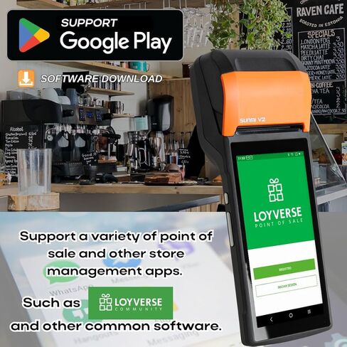 POS PDA Receipt Printer 58mm High Speed Thermal Printer with Android 12, 5.45’’ Touch Screen. Handheld Mobil SUNMI Point of Sale Tablet. Scan 1D/2D barcodes. in Saudi Arabia