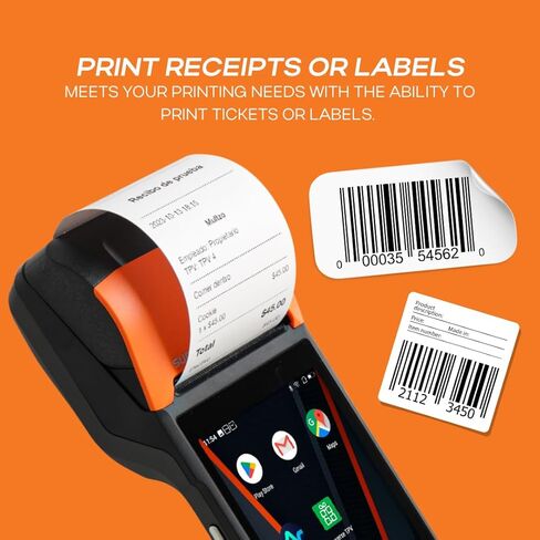 POS PDA Receipt Printer 58mm High Speed Thermal Printer with Android 12, 5.45’’ Touch Screen. Handheld Mobil SUNMI Point of Sale Tablet. Scan 1D/2D barcodes. in Saudi Arabia
