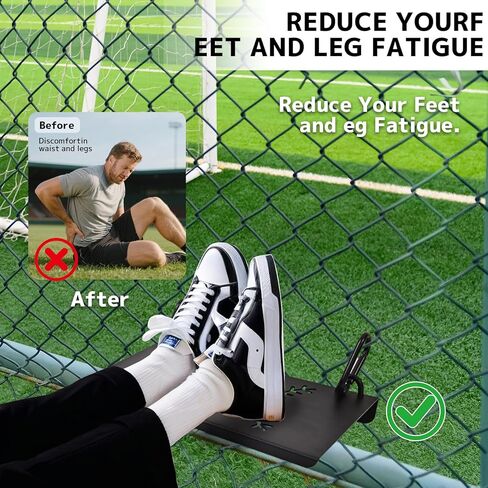 Heavy-Duty Iron Hanging Footrest for Baseball Fences – Ergonomic Steel Support, Adjustable Iron Fence Footrest for Baseball & Softball – Portable Steel Foot Tray in Saudi Arabia