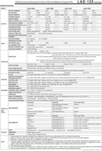 Switching Power LAD-120 LAD-120A LAD-120B LAD-120C LAD-120D 120 with Battery Charge(LAD-120D) in Saudi Arabia