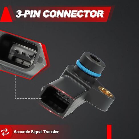MAP Sensor Manifold Absolute Pressure: Compatible with Ford 2011-2019 F-250 Super Duty V8 6.7L, 2011-2019 F-350 Super Duty V8 6.7L, 2011-2019 F-450 Super Duty V8 6.7L, 2011-19 F-550 Super Duty V8 6.7L in Kuwait