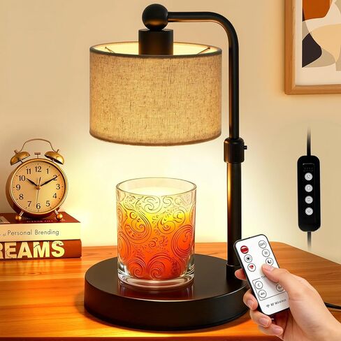Candle Warmer Lamp with Timer, Dimmable Candle Lamp Warmer for Jar Candles, Wax Warmer with 2 Bulbs, Birthday Gifts for Women Mom, House Warming Gifts New Home Decor (Dual-Bracket) in Kuwait