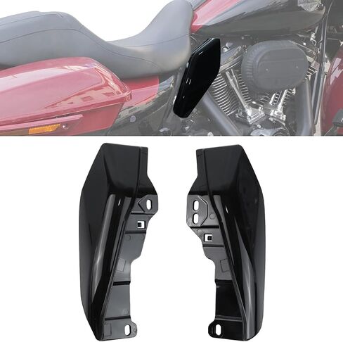 Mid Frame Air Deflector for Harley Touring,Heat Shields Mid-Frame Air Deflector Compatible for Harley Street Glide Road Glide Road King Electra Glide 2009-2023 Accessories (Chrome) in Saudi Arabia
