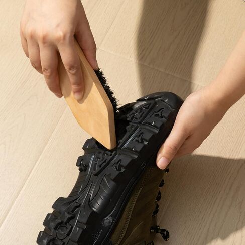 LemonRoad 2 Pcs Wooden Portable Boot Cleaning Brush Scraper Heavy Duty Boot Brush Versatile Wood Handled Shoe Cleaning Scrubber for Dirt in Saudi Arabia