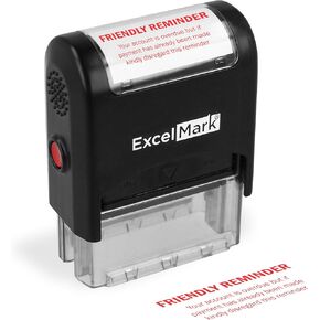 Friendly Reminder OVERDUE - Self Inking Bill Collection Stamp in Red Ink in Saudi Arabia