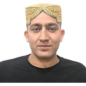 Sindhi Topi Kufi Traditional Handmade Cap with Embroidered Front Cut Unisex, Ramadan, Eid Gift for Muslims Made in Pakistan in Kuwait