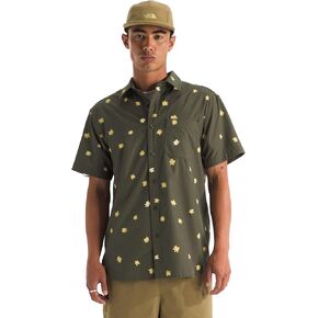 The North Face Men's Short Sleeve Baytrail Pattern Button-Down Shirt - Soft Cotton T-Shirt, Chest Pocket in Saudi Arabia