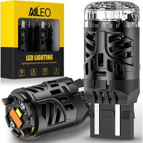 AILEO 7443 Switchback LED Bulbs White Amber, Built-in CANBUS IC Error-Free, 360° Ultra Bright 800%, 12000RPM Cooling, Fits 7443 7444 7444NA W21W T20 Front Turn Signal DRL Parking Light, 2 Pack in Kuwait