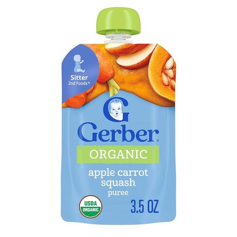 Gerber Organic Pear Spinach Baby Food, 3.5 Oz Pouch in Kuwait