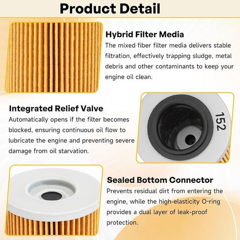 3 قطع 0800-011300-00030 فلتر زيت لـ CFMOTO Cforce Zforce Uforce 400 500 600 800 900 950 1000 Trail EPS UTV ATV استبدال 0800-011300-0004 فلتر زيت مع حلقات O in Kuwait