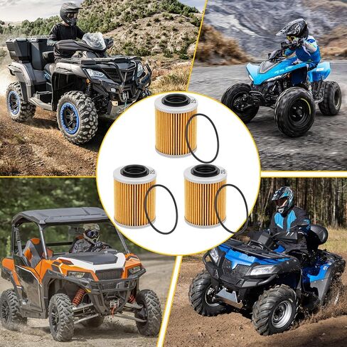 3 قطع 0800-011300-00030 فلتر زيت لـ CFMOTO Cforce Zforce Uforce 400 500 600 800 900 950 1000 Trail EPS UTV ATV استبدال 0800-011300-0004 فلتر زيت مع حلقات O in Kuwait