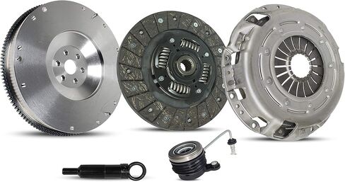 Clutch Kit and Flywheel (06-990SMF) | Compatible with Versa Juke S Sl Sv 1.6 Base Sport Sedan Hatchback 2007-2016 1.6L L4 1.8L L4 | Solid Mass Flywheel, HD Woven Organic Sprung Disc in Saudi Arabia