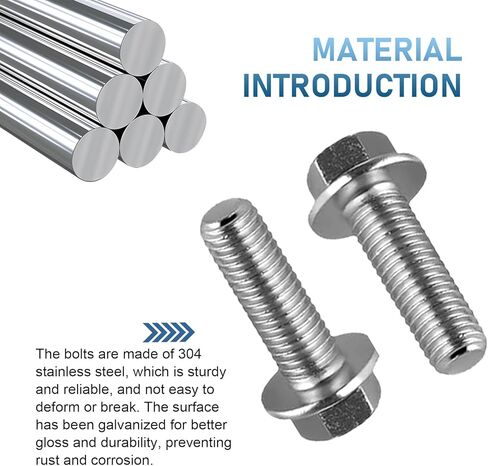 14 PCS Car Differential Cover Bolt, M8 1.25 mm x 20 mm 304 Stainless Steel Flange Hex Bolt with Teeth, Anti-slip & Anti-aging Vehicle Hex Stud Kit Replacement Parts, for Most Cars (Silver) in Saudi Arabia