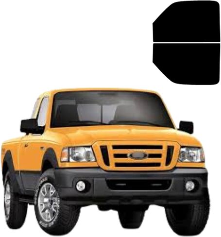 مجموعة ألوان مسبقة القطع من فيلم كربون نانو لشاحنة Ford Ranger 2 dr Truck 1993-2011 للسائق والركاب التي تعمل بنظام Windows مقطوعة لتناسب نوافذك حسب الطلب.. (15% الكل) in Kuwait