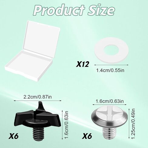 12 PCS Motorcycle Helmet Visor Screws, Motorcycle Helmet Screws with 12PCS Rubber Washers Motorcycles Helmets Accessories Helmets Visor Replacement Set for Motor Bike in Saudi Arabia