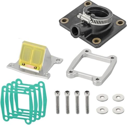 Intake Manifold Boot Billet Aluminum Reed Valve Reed spacer Compatible For Yamaha 1988-2006 200 YFS200 in Saudi Arabia