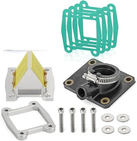 Intake Manifold Boot Billet Aluminum Reed Valve Reed spacer Compatible For Yamaha 1988-2006 200 YFS200 in Saudi Arabia