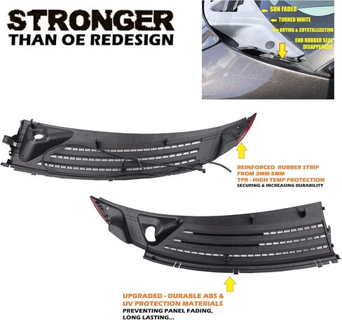 ADVANCE IGNITION Upgraded Outer Exterior Windshield Window Wiper Cowl Cover Panel Set 2pcs Compatible with Ford Lincoln 04-08 F-150 06-07 Mark LT Left and Right 2004 2005 2006 2007 2008 in Saudi Arabia