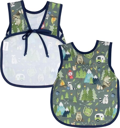 BapronBaby Animal Prints Bapron - No Neck Tie Safer Bib - Baby & Toddler - Soft Waterproof - PVC, BPA & Phthalate Free - 6m+ in Kuwait