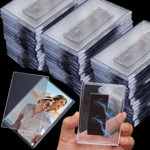 5Pcs Refrigerator Magnet Photo Frame Acrylic Magnetic Fridge Photoes Stickers DIY Insert Pictures Display Holders (5Pcs Small) in Saudi Arabia