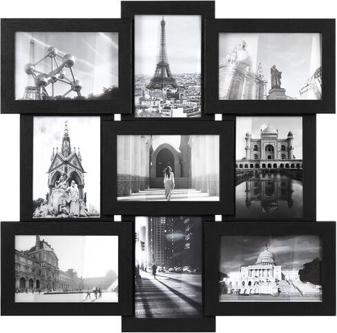 SONGMICS 4x6 Collage Picture Frames, 12-Pack Picture Frames Collage for Wall Decor, Black Photo Collage Frame, Multi Picture Frame Set with Glass Front, Assembly Required in Kuwait