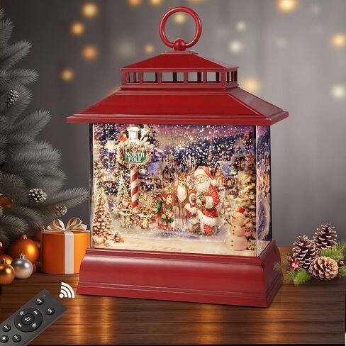 عيد الميلاد سنو غلوب فانوس المياه المتلألئة فانوس مع 8 أغاني و 6H الموقت التحكم بالروموت عيد الميلاد سنو غلوب USB والبطارية تعمل لهدايا عطلة مهرجان الزينة (رجل ثلج والأطفال) in Kuwait