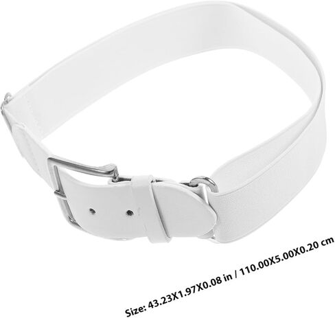 Baseball Belt for Men and Youth, White Elastic Softball Belt with Stretch Fabric, Adjustable Sports Waistband for Outdoor and Team Sports in Kuwait
