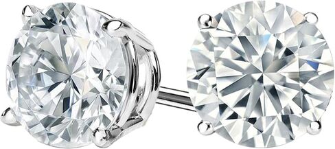 أقراط Belacqua Lab Grown Diamond المرصعة بالألماس من الفضة الإسترليني، قطع دائري، 1/3 إلى 2 قيراط، لون G+، وضوح SI، مجموعة شوكات، مجوهرات للنساء، صندوق هدايا متضمن in Saudi Arabia