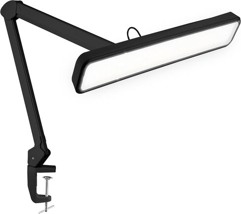 Neatfi (New Model) XL 2,500 Lumens LED Task Lamp with Clamp, 3 Light Modes, 3000-6000K Correlated Color Temperature, 30W, Dimmable, 162 Pcs SMD LED, Desk Light for Home, Office (CCT, Black) in Kuwait